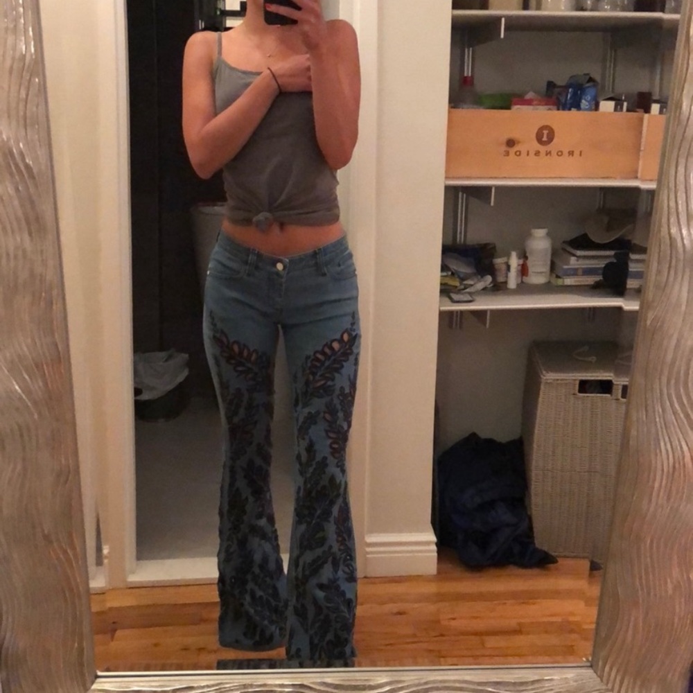 Alice + Olivia Limited Edition Embroidered Jeans